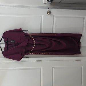 Wine colored cocktail dress